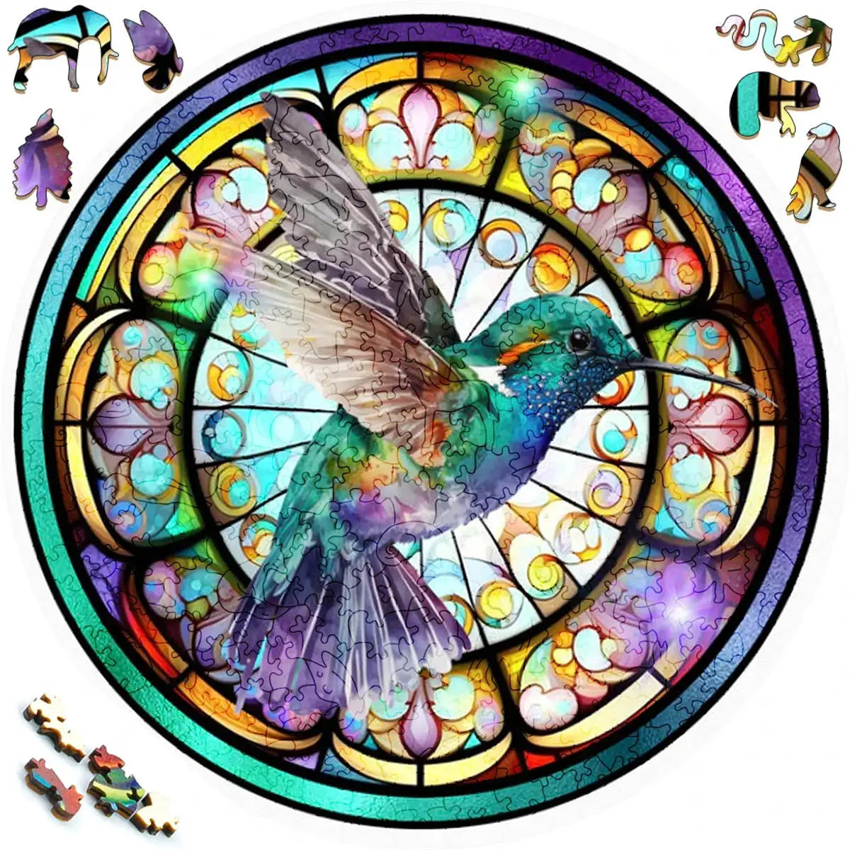 Cat Exclusive Design Intelligent Jigsaws Animal Puzzle Wood Irregular Elephant  Animal Wooden Puzzle for Adult Kids.