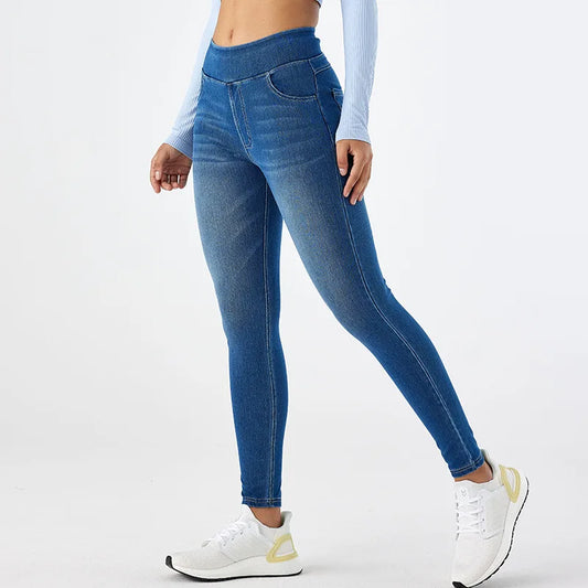 Jeans Women Denim Pant Long Pants Yoga Slim Mom Jeans High Waist Sheath Trousers Casual Pocket Y2k Streetwear Elegant Work 2025.