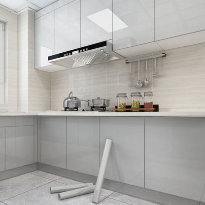 10M Kitchen Oil Proof Wallpaper Waterproof Self-Adhesive Stickers Cabinet Renovation Formaldehyde-free Mould-Proof Wall Decor