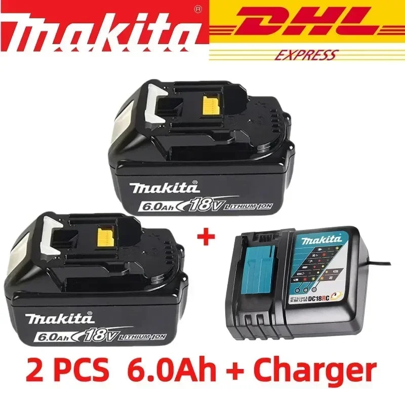 100% original Makita battery, 18V 6.0Ah rechargeable battery, replacing Makita BL1830BL1840BL1850BL1860B, power tool battery.