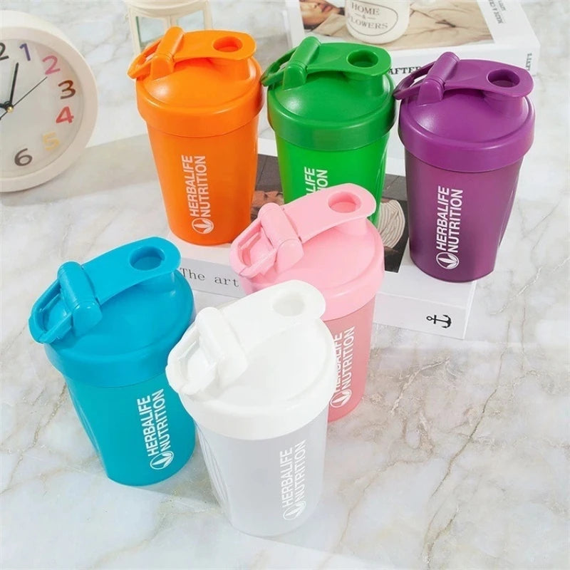 400ml Portable Protein Powder Shaker Bottle Leak Proof Water Bottle for Gym Fitness Training Sport Shaker Mixing Cup with Scale.