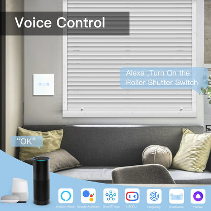 BSEED Wifi Shutter Schalter APP Control Led Smart Blind Serie Weiß Glas Panel Unterstützung Tuya Google Smart Leben Rollladen.
