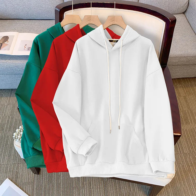 Plus Size Damen-Büste, 160 Herbst-Winter-Kapuzen-Sweatshirt, neun Farben, lockeres Langarm-Top, Lare-Größe 6XL, 7XL, 8XL, 9XL, 150 kg.