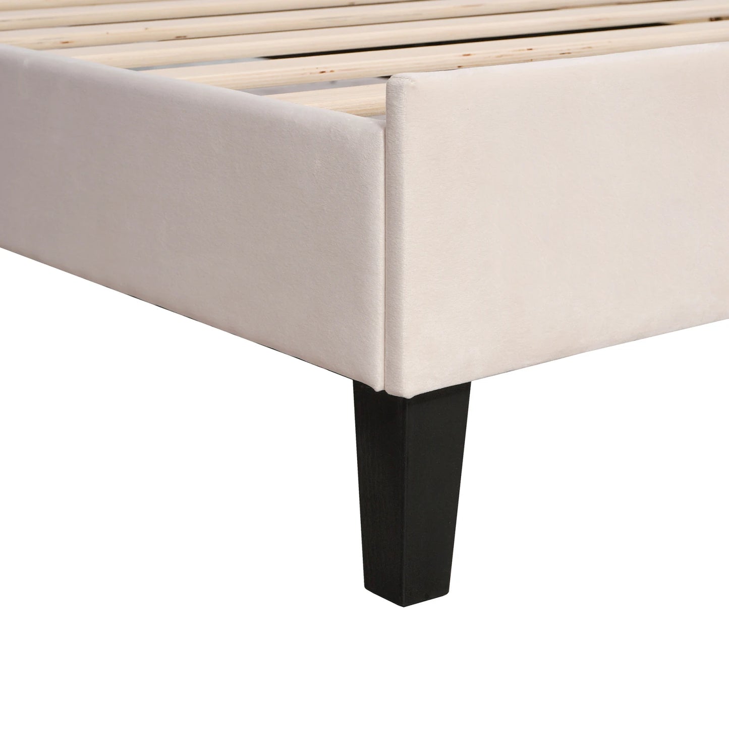 Rosahqnda Kinderbett 90x200 cm, blütenblattförmiges Kopfteil, gepolstertes Einzelbett für Kinder- und Mädchenschlafzimmer, Rosa/Beige