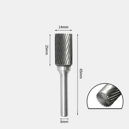 Hartmetallfräser, Wolframstahl-Schleifkopf, zylindrisch 6 mm, AE AX AX Metallfräser