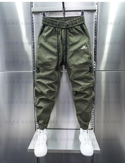 Multi-Pocket Cargo Hosen Einfarbig Casual Harem Bleistift Hosen Outdoor Jogging Jogginghose Luxus Marke männer Kleidung