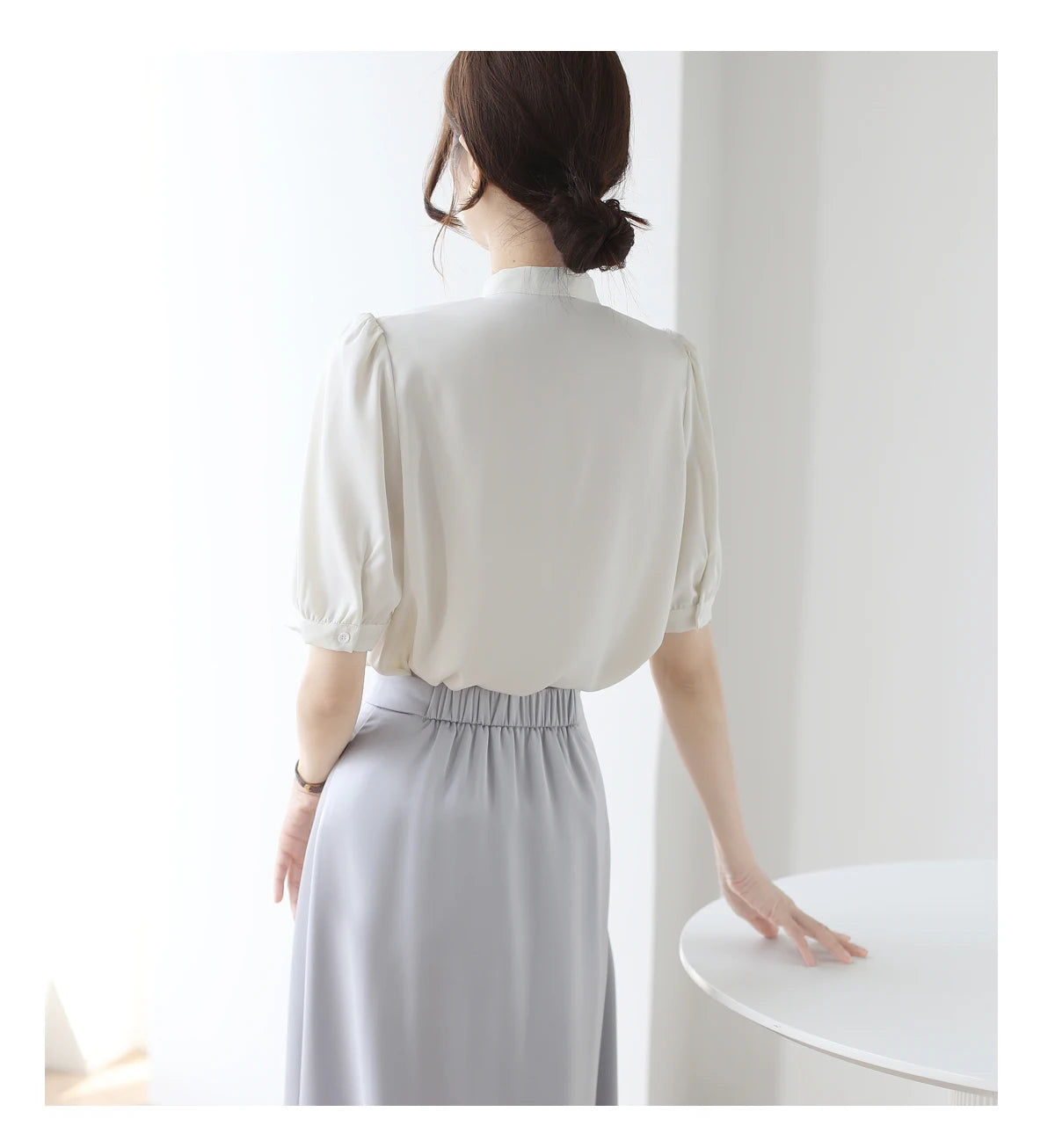 2025 Fashion Summer Short Sleeve V-Neck Women Blouse White Blouse Shirt Women Tops Blouses Shirts Blusas De Mujer Camisas P856.