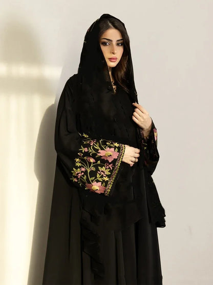 Eid Frauen Muslimischen Abaya Kleid Stickerei Strickjacke Kaftan Party Jalabiya Ramadan Lange Abayas Vestidos Largos Arabischen Lange Robe.