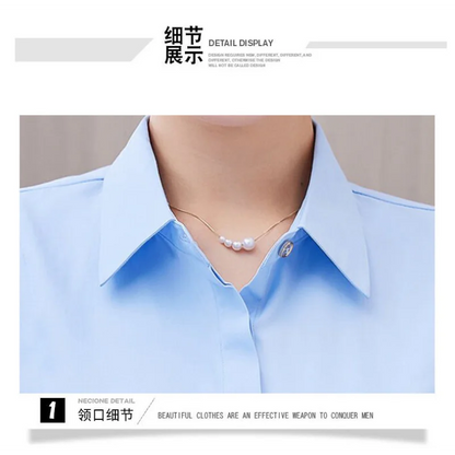 White Shirt Long-sleeved Slim Shirt Korean Style Professional Work Clothes Work Clothes.