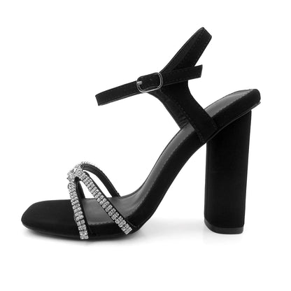 Women's artificial diamond high-heeled sandals  Slides Slipper Wedding Dress  , sparkly.