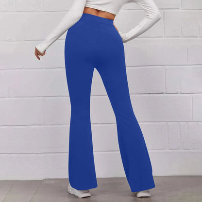 Sport Micro Flared Fitness Hosen Yoga erscheinen dünn hoch taillierte Hüfte heben nahtlose Hose mit weitem Bein ausgestellte Hosen für Frauen