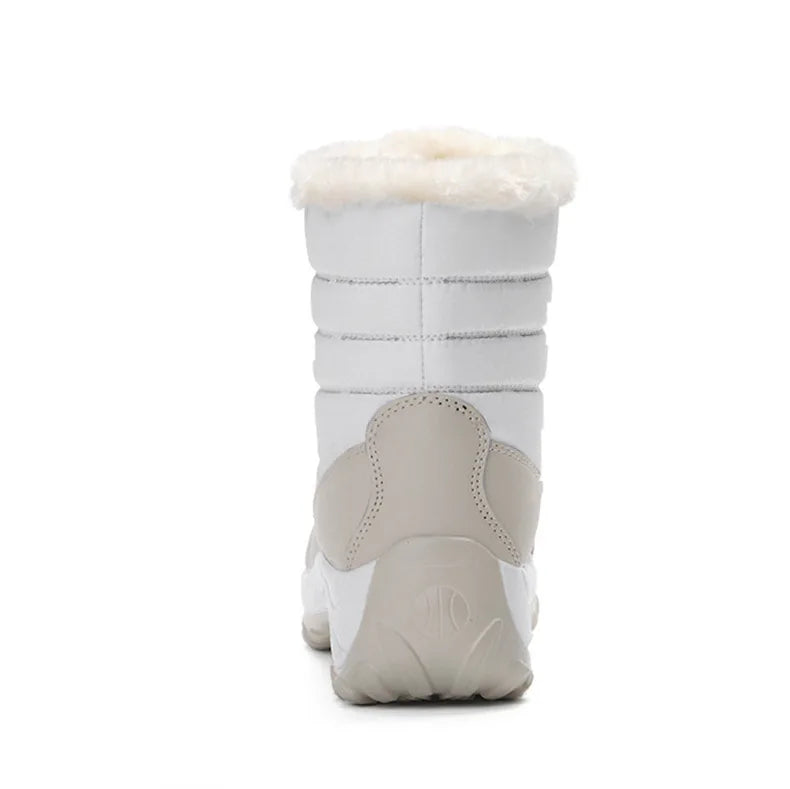 Women's Boots Lightweight Fur Boots Ankle Heels Winter Shoes Woman Fashion White Platform Botas Mujer Snow Boots Winter Footwear.