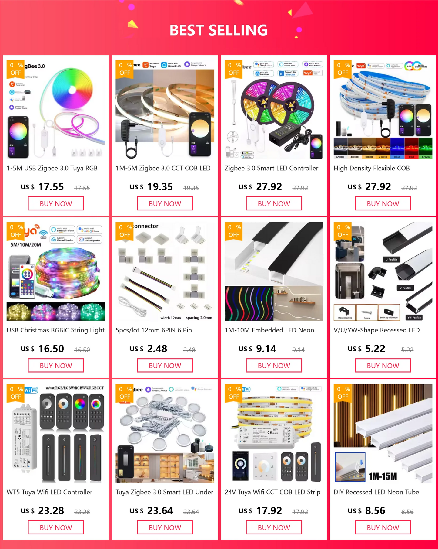 DIY Recessed LED Neon Tube Silicone Gel Covering Flexible Embedded Soft Diffuser Linear White 1M-15M for COB 5050 2835 LED Strip.