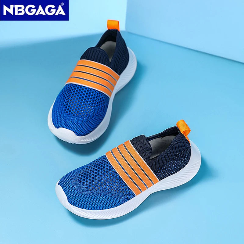 Kids' Breathable Mesh Slip-On Sports Shoes Lightweight Comfort Sneakers for Boys & Girls School Walking Size 28-39.