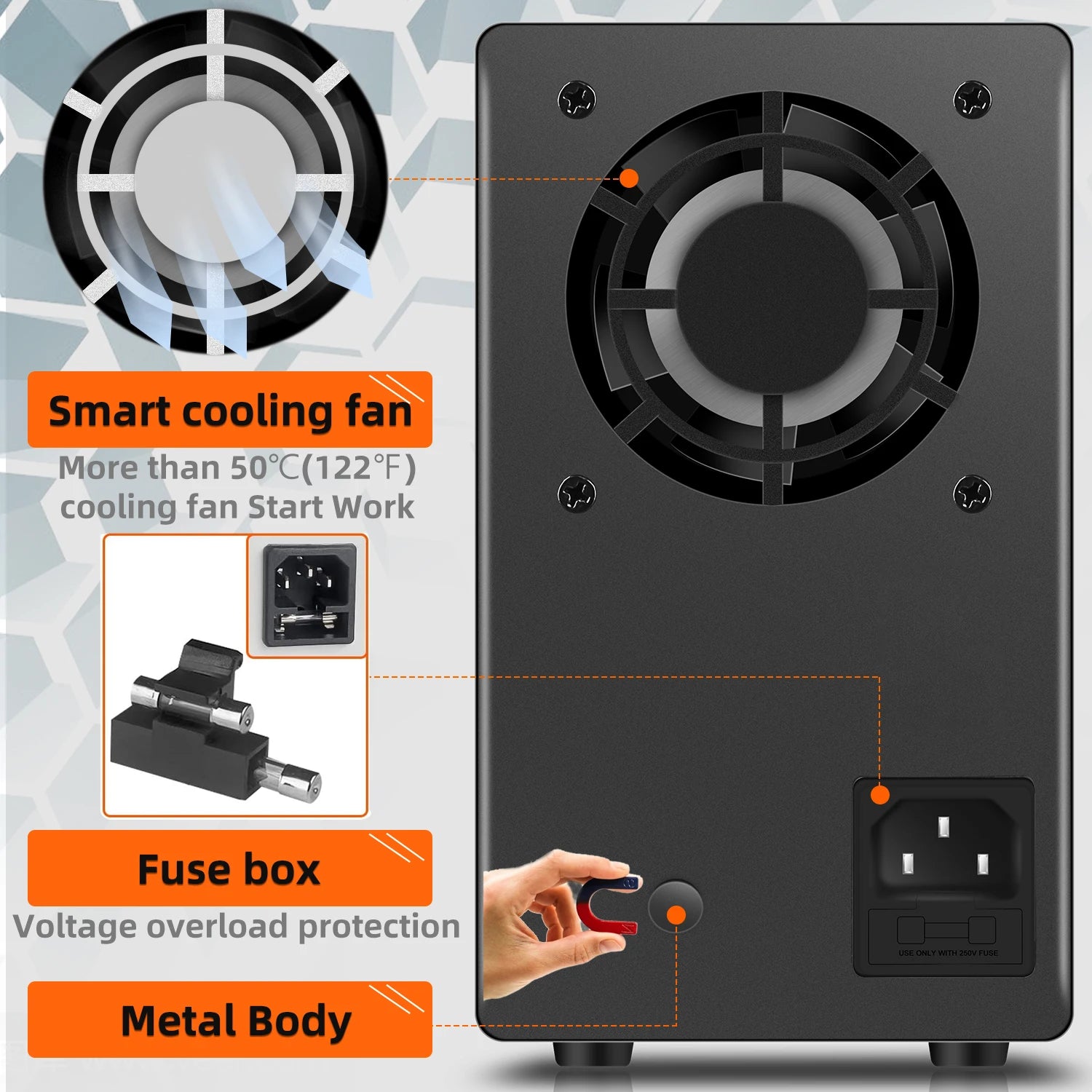 KUAIQU DC Lab Power Supply 30V 10A 60V 120V Adjustable Switching Power Supply Encoder Knob Display Regulator For Phone Repairing.
