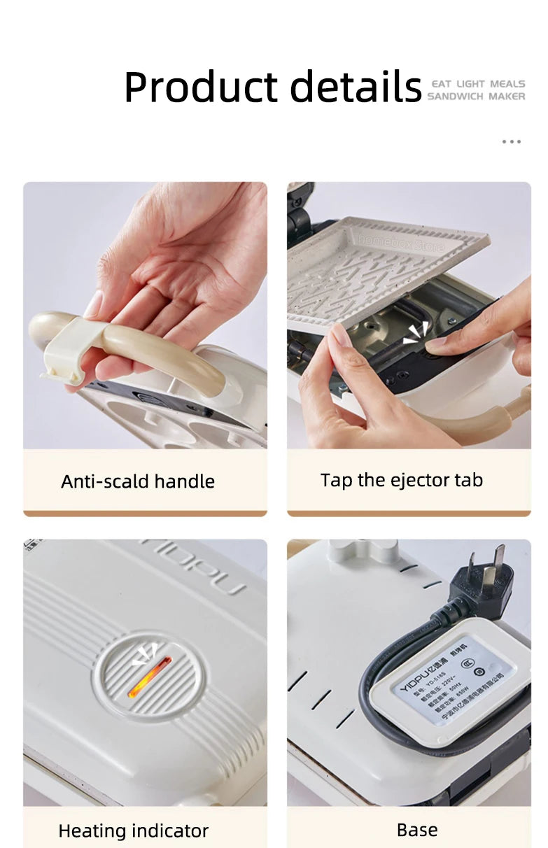 Electric Sandwich Maker Multifunctional Waffle Machine Toaster Baker Breakfast Machine Takoyaki Pancake Donuts Sandwichera 220V