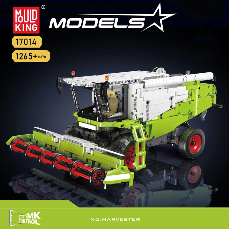 Mould King 17014 Technical Truck Toys The APP&RC Control Harvester Model Assembly Engineering Buiding Block Kids Christmas Gift.