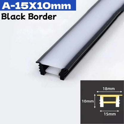 1M-10M Rimless LED Neon Rope Lamp Silicone Tube Diffuser Channel For WS2811 WS2812B Recessed Outdoor Ribbon Flexible Strip Light