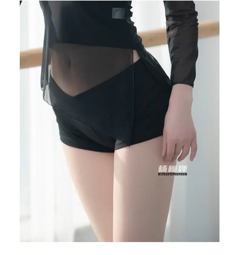 Simple Black Dance Fitness Running Ultra Short Sports.