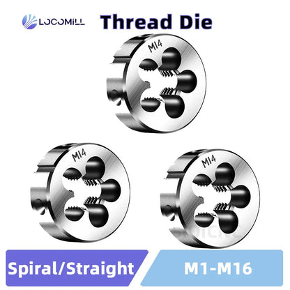 Rechts gewinde Matrize 1 pcsm1 m2 m3 m4 m5 m6 m7 m8 m9 m10 m11 m12 m13 m14 m15 m16 Metall gewinde werkzeug metrische Gewinde form