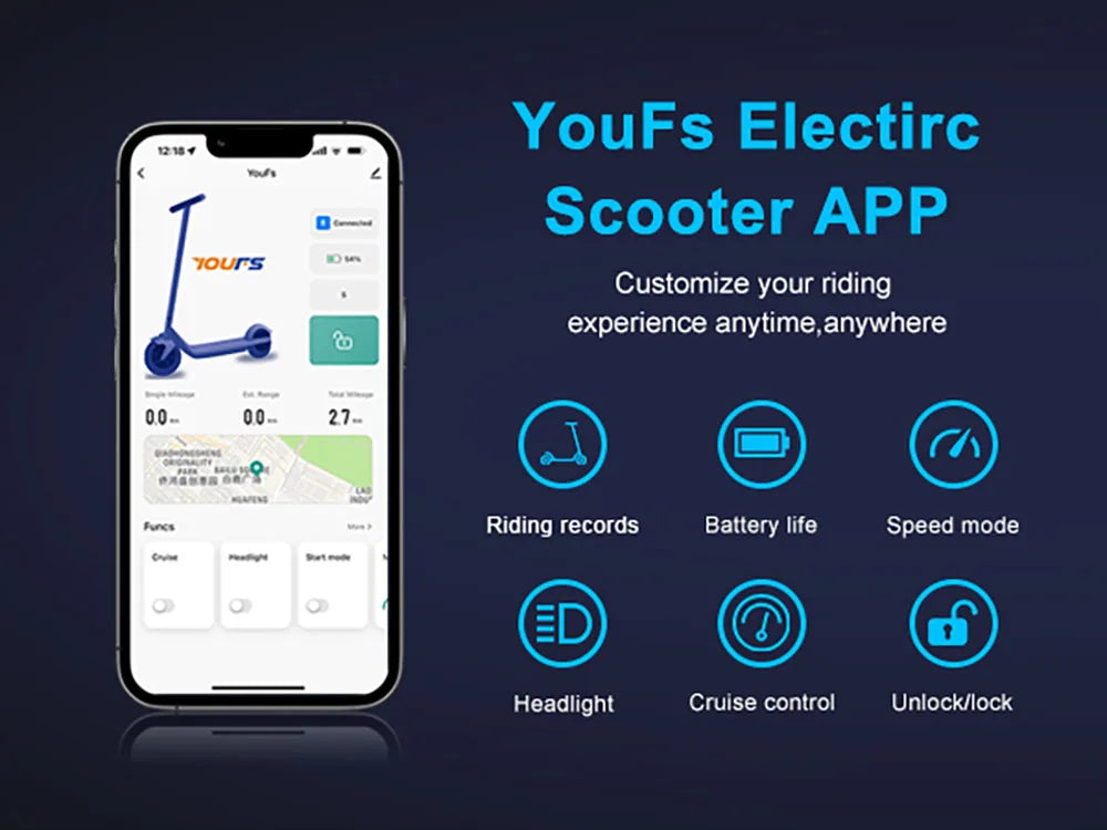 Mankeel 30KM Electric Scooter Adults 350W Foldable Electric Kick Scooter 8.5 Inch APP 10.4AH Folding E-scooter Dual Brake System.