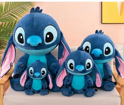 35-80CM Disney Lilo & Stitch Doll Cartoon Angel Plush Toy Cute Anime Soft Stuffed Kawaii Companion Children's Birthday Gift.
