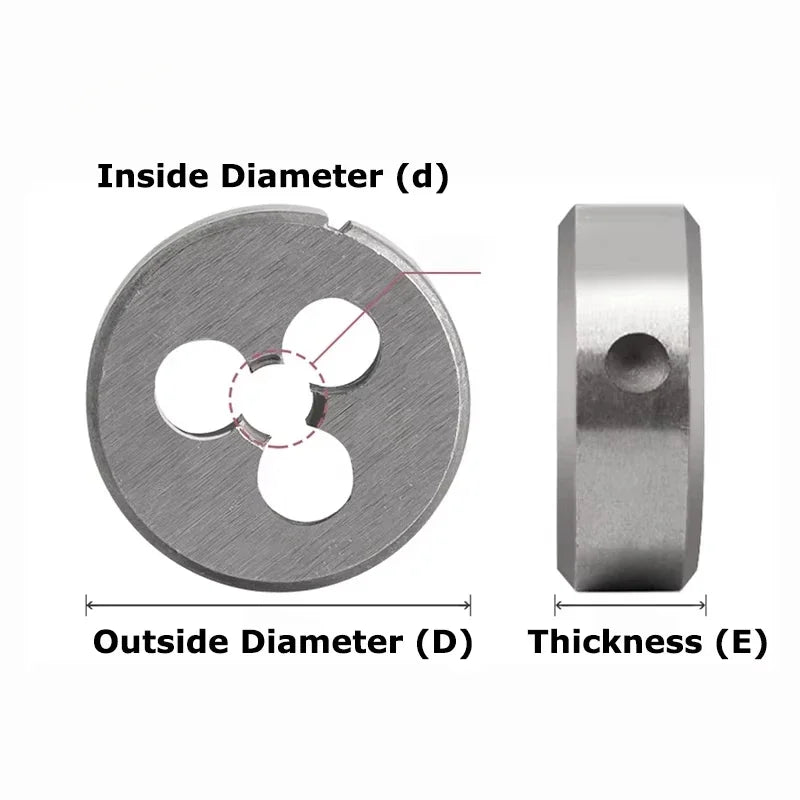 LOCO Rohrgewindeform, metrische runde Matrizen, G-Schneidwerkzeug für die rechte Hand, legierter Stahl, G1/16 G1/8 G1/4 G3/8 G1/2 G5/8 G3/4 G7/8 G1''