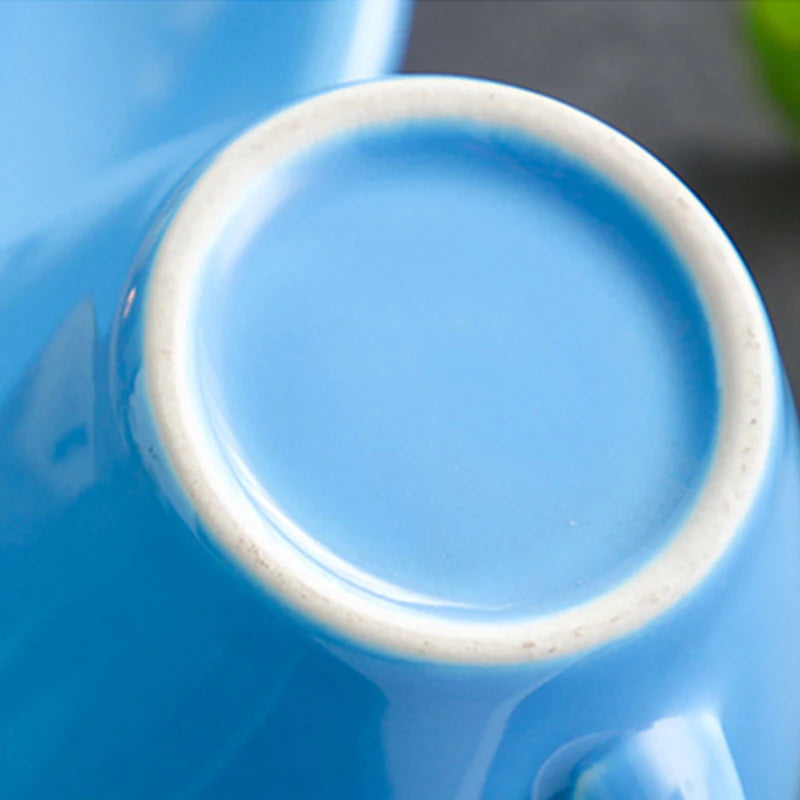 80ml Ceramic Coffee Cup and Saucer Espresso Cups Porcelain Afternoon Teacup Breakfast Milk Mug Cute Pottery Mugs Wholesale.