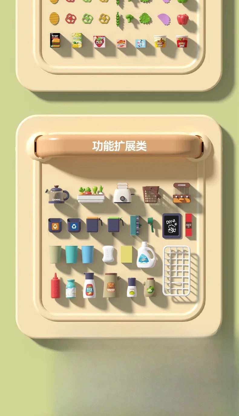 Children's kitchen toys play house cooking simulation kitchen set baby.