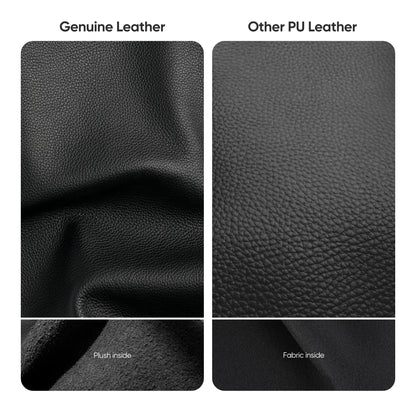 Gerippter Bürostuhl mit hoher mittlerer Rückenlehne, Drehstuhl aus echtem Leder mit Rahmen aus Aluminiumlegierung, verstellbarer ergonomischer Computerstuhl