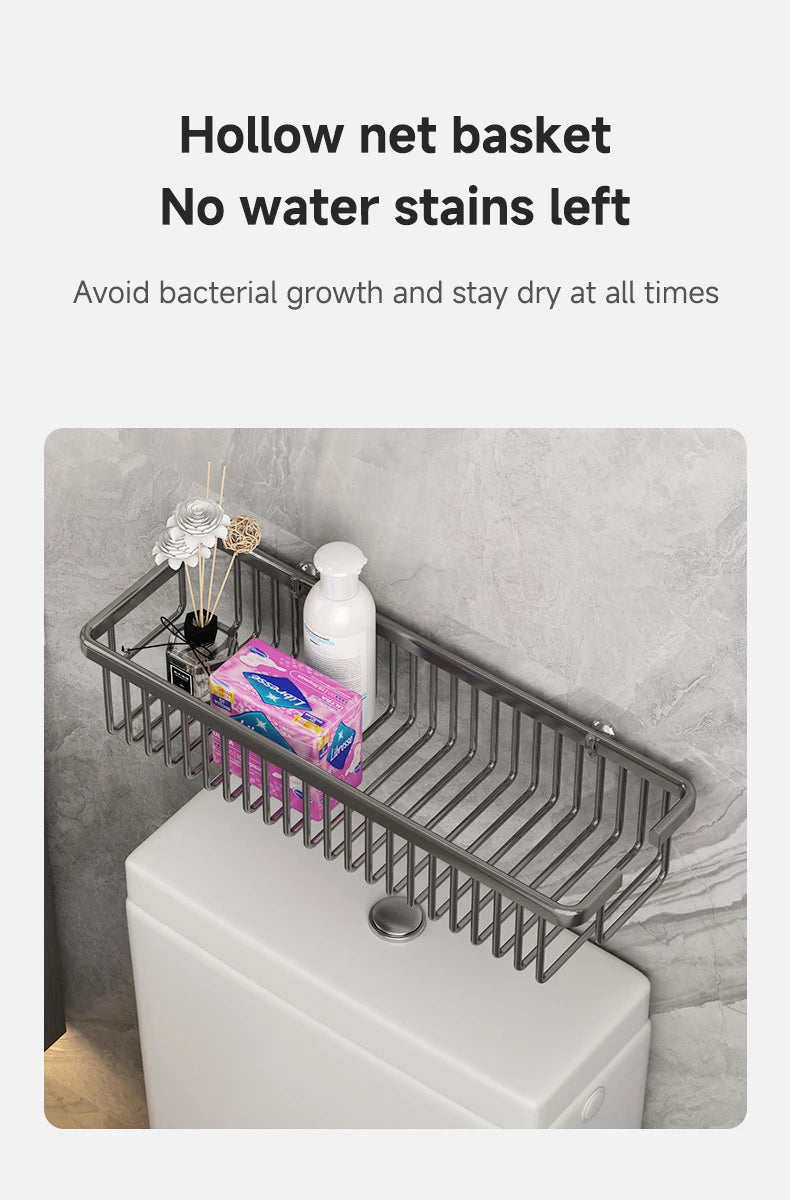 Bad Zubehör Regal Organizer Dusche Küche Lagerung Rack Wand Raum Aluminium Wc Shampoo Halter Regale 25CM