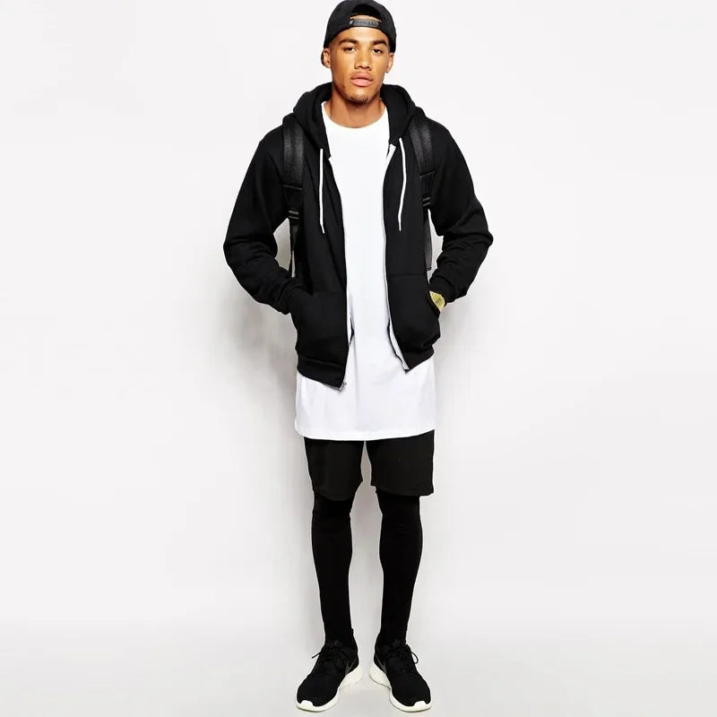 2025 Brand Men's Cotton Clothing White Long T Shirt Hip Hop Men T-Shirt Extra Long Length Man Tops Tee Long Line Tshirt For Male.