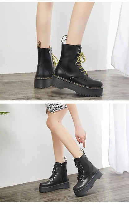 Autumn Winter Fashion Round Toe Lace-up Shoes Womens Boots Zip Ankle Boots For Women High Heels Basics Casual