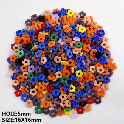 Colorful Flower Glass Drop Charms Earring Gold Color Circle Ear Buckle Hoops Stainless Steel Earrings Fashion Jewelry for Women.