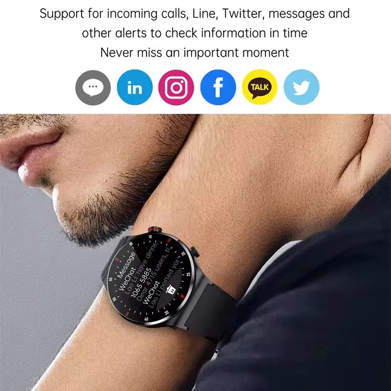 2025 NFC Bluetooth Call Smart Watch Men Full Screen GPS Sports Bracelet Waterproof ECG Health Monitor SmartWatch for IOS Android.