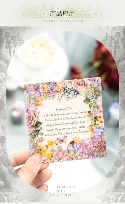 50mm*2m PET Natural Plant Flowers tape Sticker Decorative collage Adhesive Diy Scrapbooking hand made Masking tape.