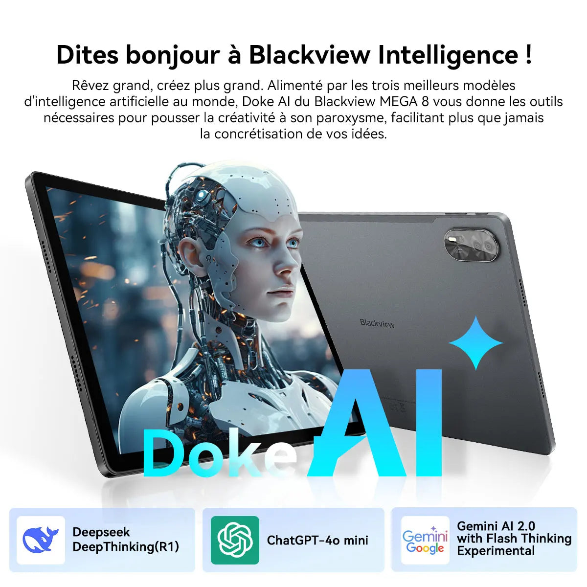 Blackview Mega 8 [No EU Charger] Tablet 11000mAh 13" FHD Display 36GB+512GB 50MP+13MP+0.08MP Android 15 90Hz 2K Dual SIM 4G 1080P.