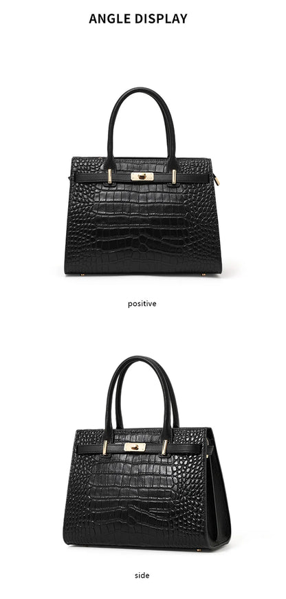 First-layer cowhide bag, red mother's bag, women's bag fashionable handbag, wedding  genuine leather shoulder bag.