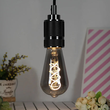 TIANFAN Led Bulbs Vintage Light Bulb ST64 G80 G95 Long Tube Edison Bulb 4W Dimmable 220/240V E27 Smoke Glass 2700K Warm White