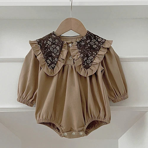 2023 neue Frühjahr 0-24 M Baby Mädchen Kleidung Infant Baby Mädchen Overall Lange Ärmeln Baumwolle Stickerei Neugeborenen baby Mädchen Bodys