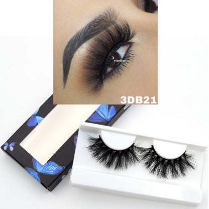 Visofree Eyelashes 3D Mink Eyelashes Long Lasting Mink Lashes Natural Dramatic Volume Eyelashes Extension False Eyelashes D08