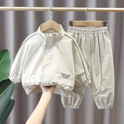 Boys Casual Sets Kids Clothing Spring and Autumn Children's Sportswear Suits New Zipper Jacket+Pants 2Pcs Teen Loose Outfits.