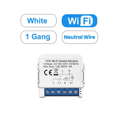 AVATTO Tuya WiFi Zigbee Smart Lichtschaltermodul, Neutralleiter/Keine Neutralleitersteuerung DIY Breaker Arbeit für Alexa, Google Home