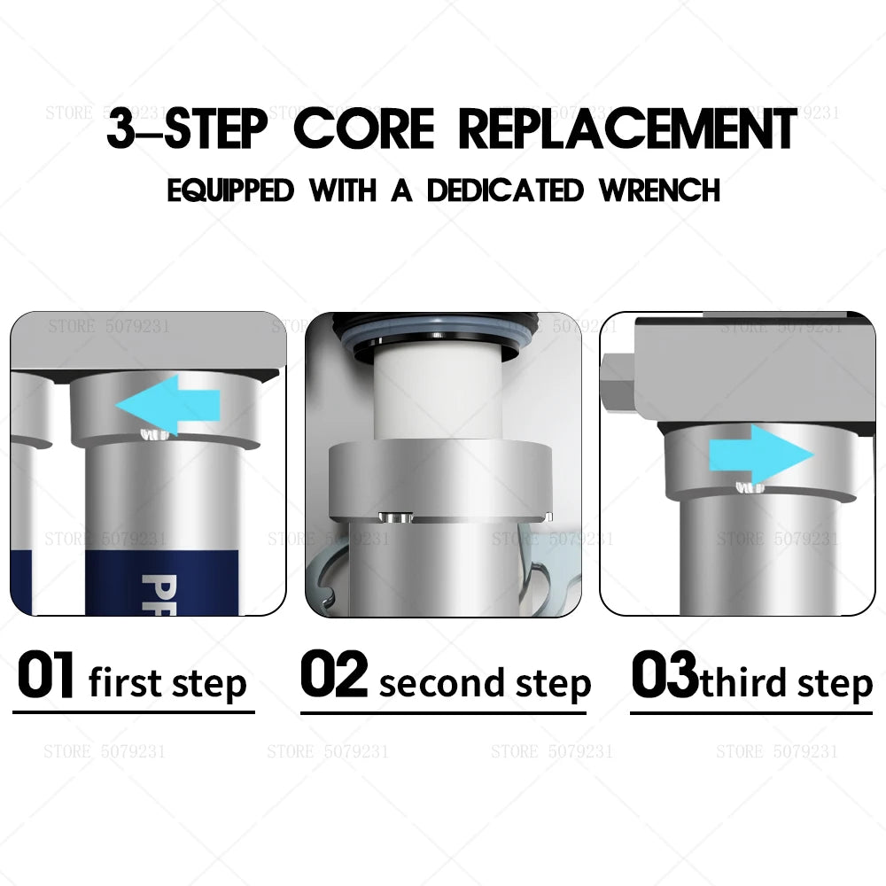 Kitchen Ultrafiltration Water Purifier Household Direct Drinking Water Purifier TapWater Purifier Five-Stage Water Filter System.