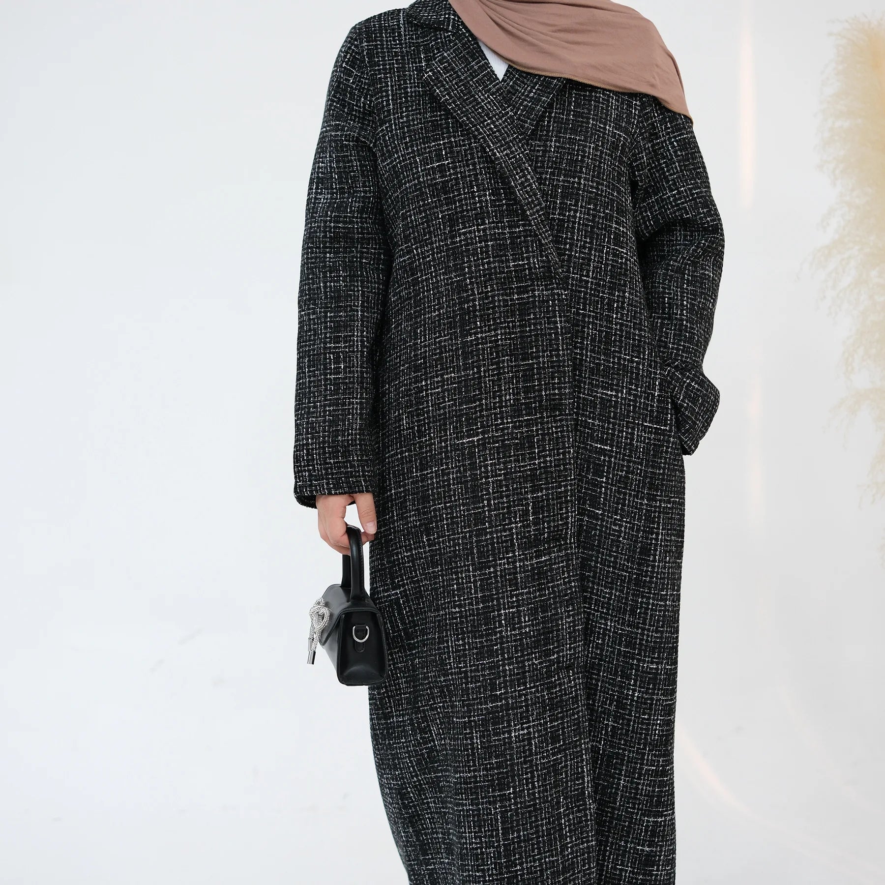 Ramadan Eid Winter Open Abaya Dubai Muslim Modest Coat Kimono African Dresses For Women Kebaya Kaftan Islam Robe Femme Musulmane.