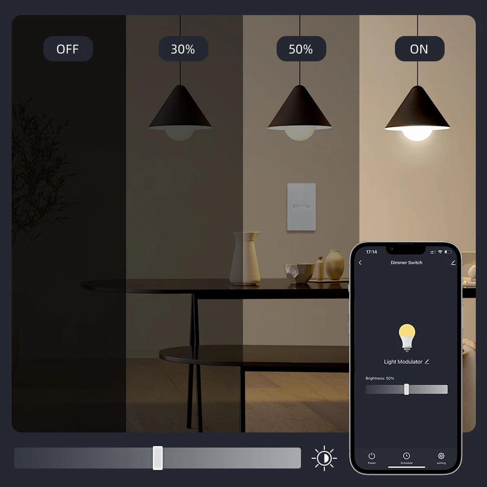 AVATTO Tuya WiFi/ZigBee Smart Dimmer Schalter 1/2 Gang Dimmer Licht Schalter Touch Panel APP Fernbedienung Für Alexa google Hause.