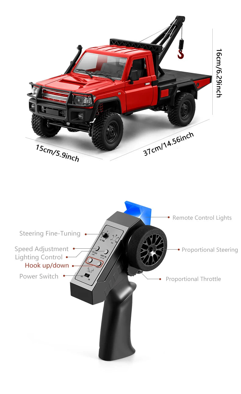 MN82S RC Crawler 1/12 Full Scale LC79 RC Pickup Short Truck 4WD Remote Control Climbing Off-road Car Toys for Kids Adults Gifts