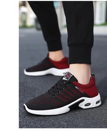 Professional Running Shoes For Men Lightweight Men's Designer Mesh Sneakers Lace-Up Male Outdoor Sports Tennis Shoe.