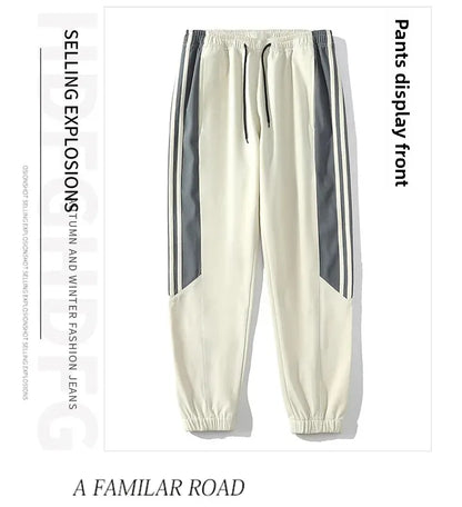 Cool Casual Sports Suit for Teenage Boys Large Size Trendy Workwear Pants Included One Complete Set Handsome Male Apparel.