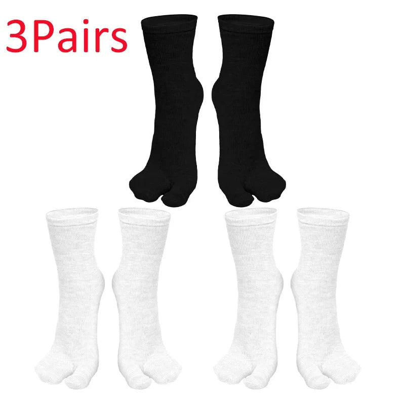 Fashion Japanese Style Tabi Toe Socks for Men Women Summer Fiber Two Finger Socks Kimono Flip Flop Sandal Split Tabi Toe Sock.